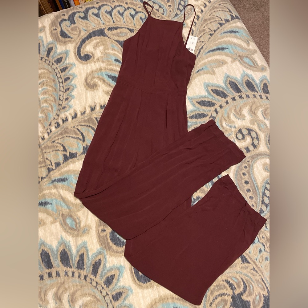 Abercrombie and Fitch Elegant Burgundy Jumpsuit